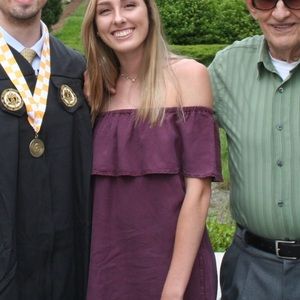 Deep purple midi dress